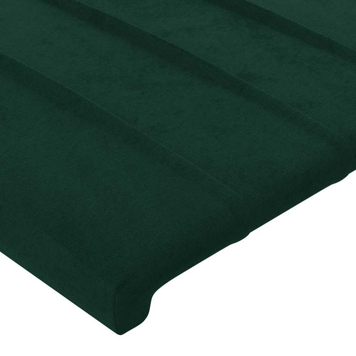 Tăblie de pat verde închis 144x5x118/128 cm catifea WALTI