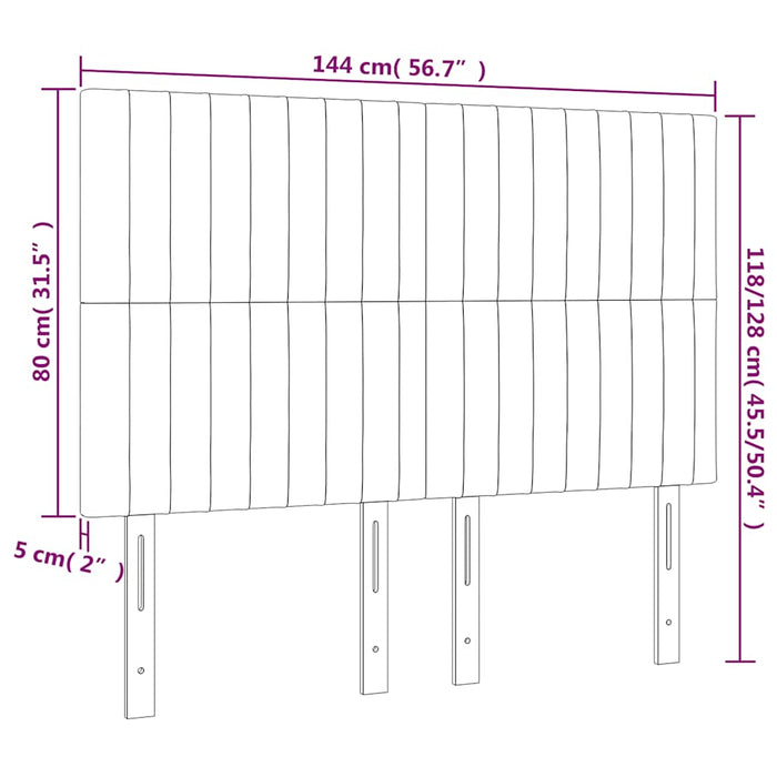 Tăblie de pat albastru închis 144x5x118/128 cm catifea WALTI