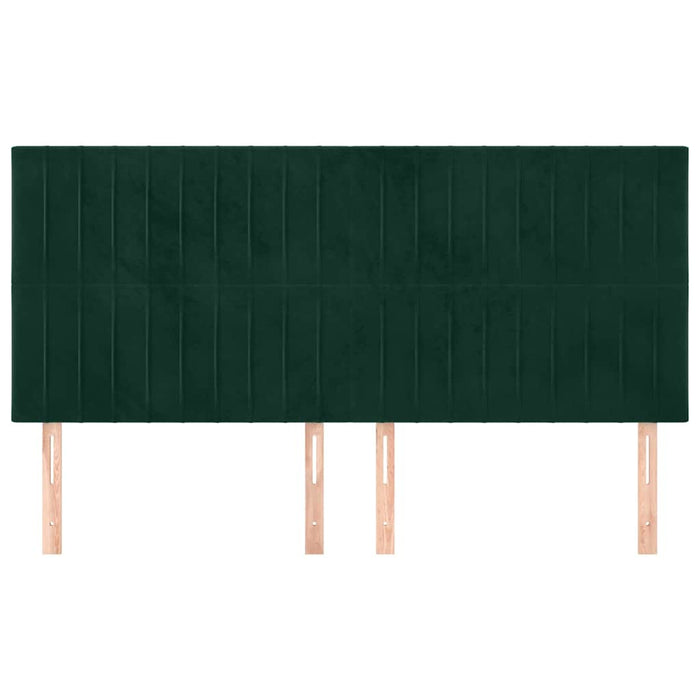 Tăblie de pat verde închis 180x5x118/128 cm catifea WALTI