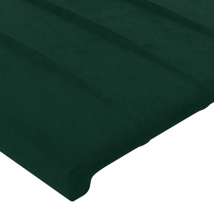 Tăblie de pat verde închis 200x5x118/128 cm catifea WALTI