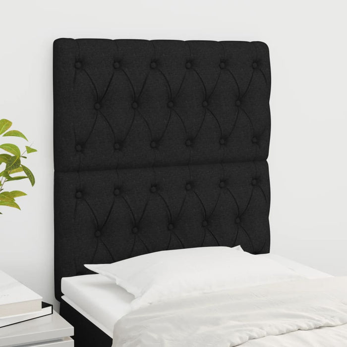 Tăblii de pat, 2 buc, negru, 80x7x78/88 cm, textil - WALTI WALTI