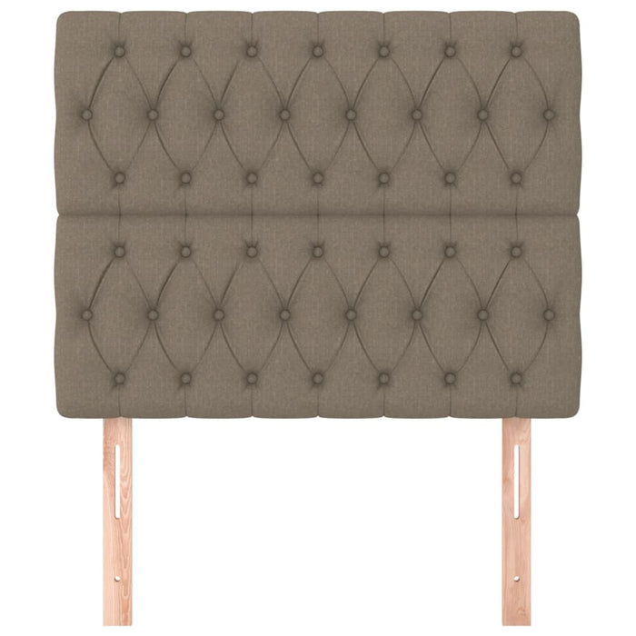 Tăblii de pat, 2 buc, gri taupe, 90x7x78/88 cm, textil - WALTI WALTI