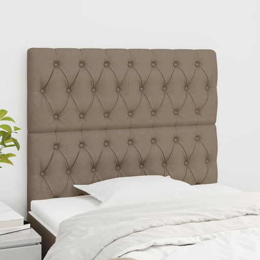 Tăblii de pat, 2 buc, gri taupe, 90x7x78/88 cm, textil - WALTI WALTI