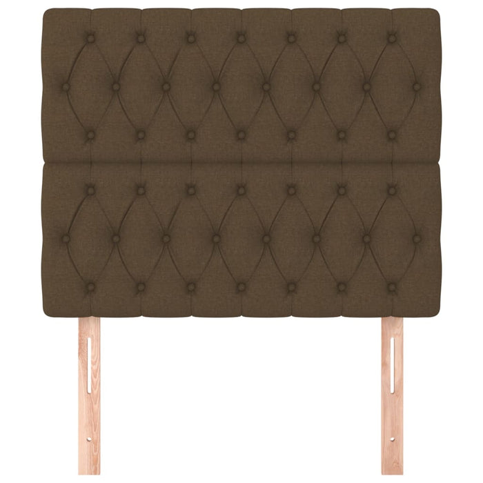 Tăblie de pat maro închis 100x7x118/128 cm, material textil WALTI