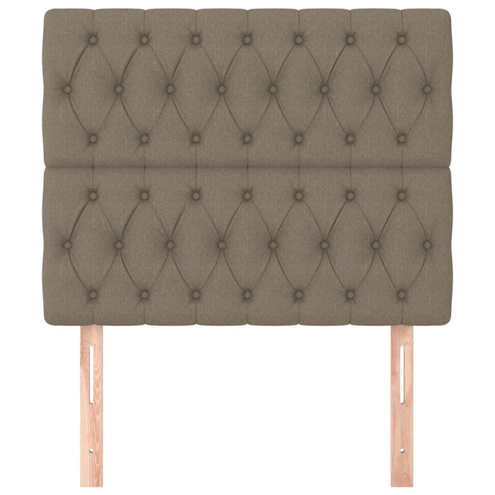 Tăblii de pat, 2 buc, gri taupe, 100x7x78/88 cm, textil - WALTI WALTI