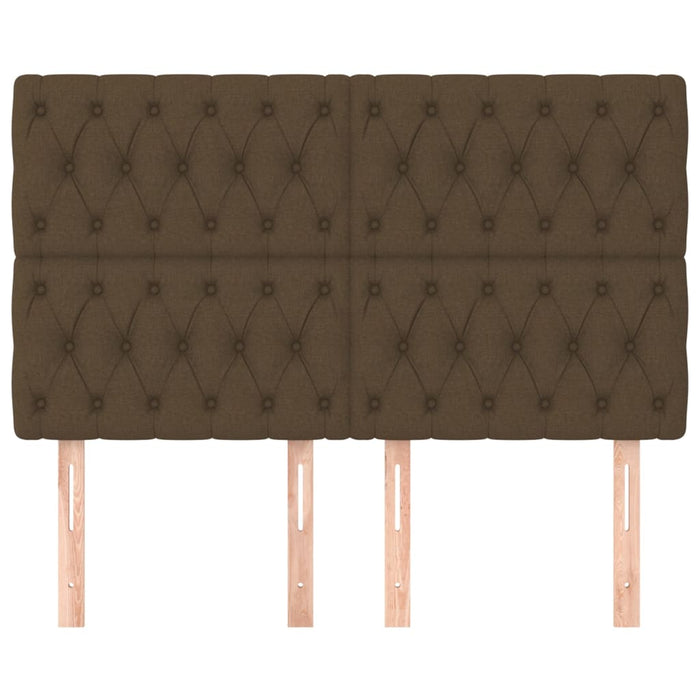 Tăblie de pat maro închis 144x7x118/128 cm, material textil - WALTI WALTI