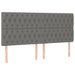 Tăblie de pat gri închis 200x7x118/128 cm, material textil - WALTI WALTI