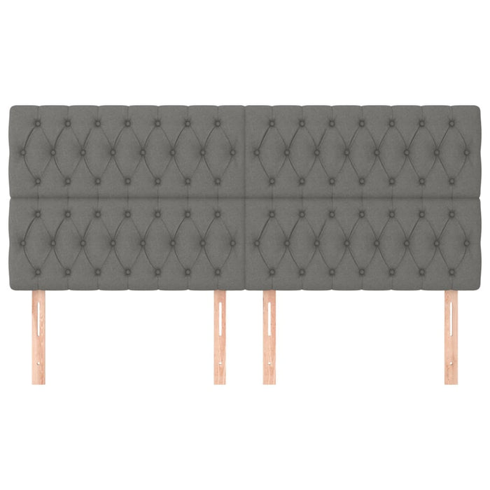 Tăblie de pat gri închis 200x7x118/128 cm, material textil - WALTI WALTI
