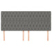 Tăblie de pat gri închis 200x7x118/128 cm, material textil - WALTI WALTI