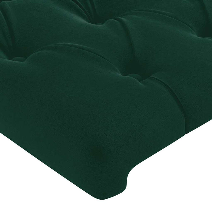 Tăblie de pat verde închis 100x7x118/128 cm catifea WALTI