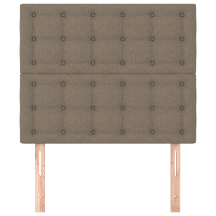 Tăblii de pat, 2 buc, gri taupe, 80x5x78/88 cm, textil - WALTI WALTI