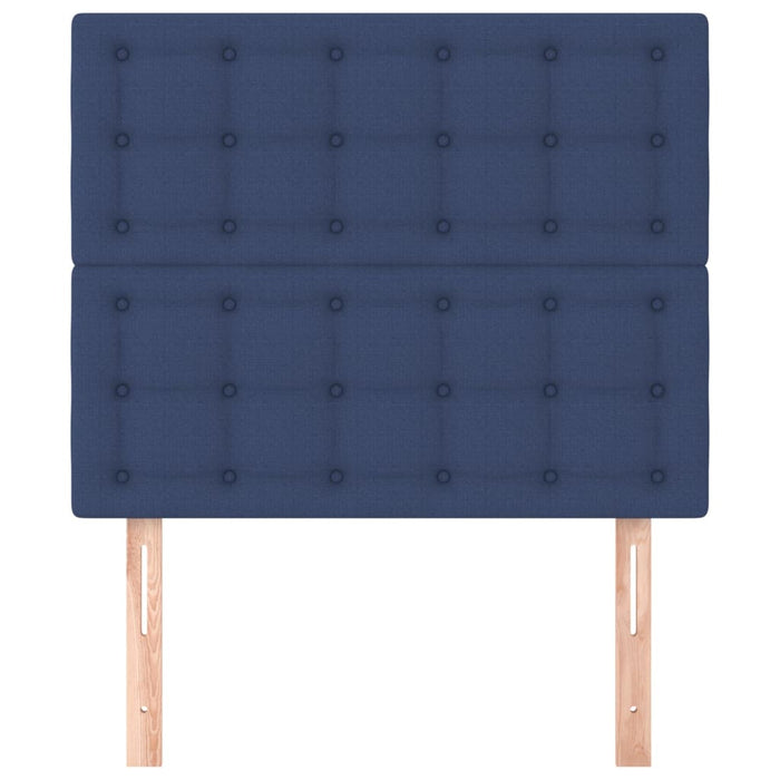 Tăblie de pat albastră 80x5x118/128 cm, material textil WALTI
