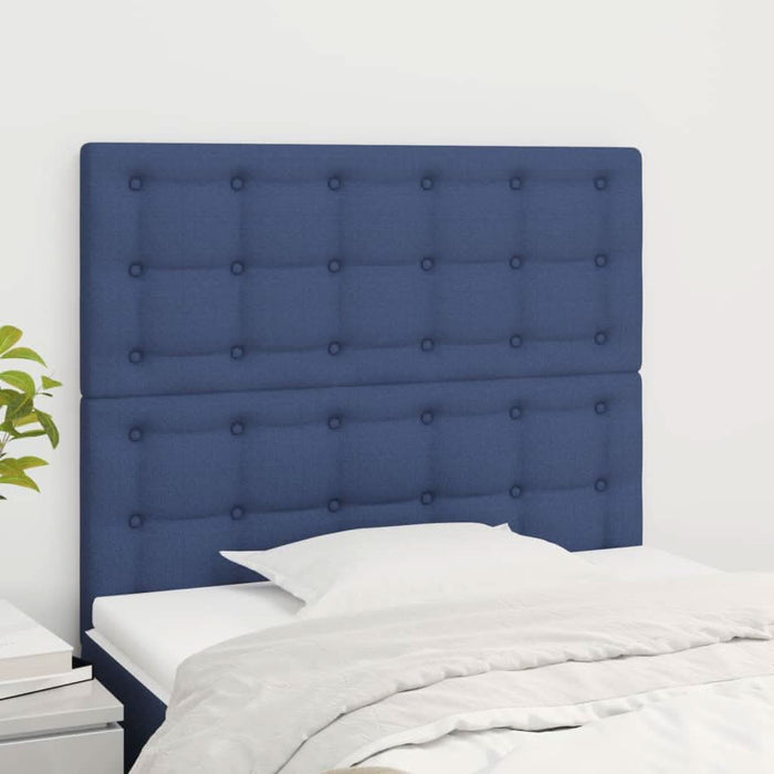 Tăblii de pat, 2 buc, albastru, 90x5x78/88 cm, textil - WALTI WALTI