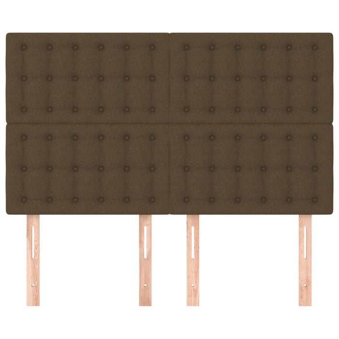 Tăblie de pat maro închis 144x5x118/128 cm, material textil WALTI