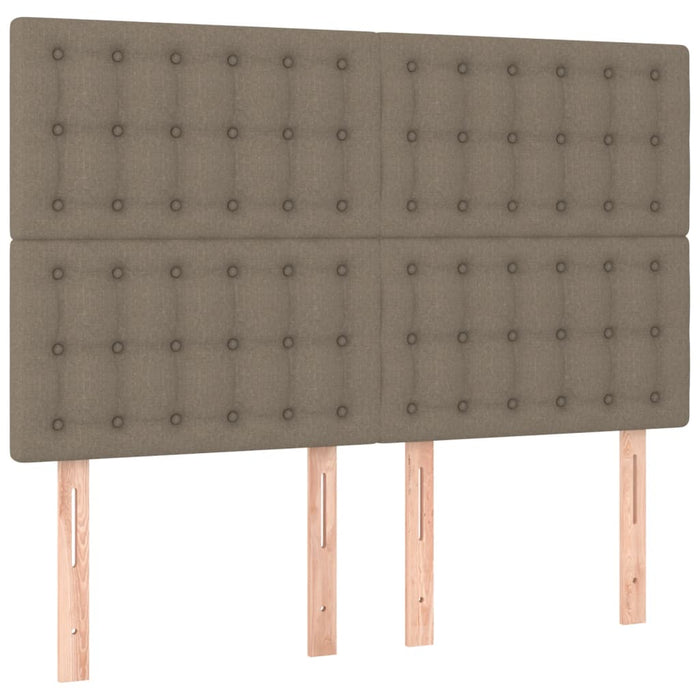 Tăblie de pat gri taupe 144x5x118/128 cm, material textil WALTI