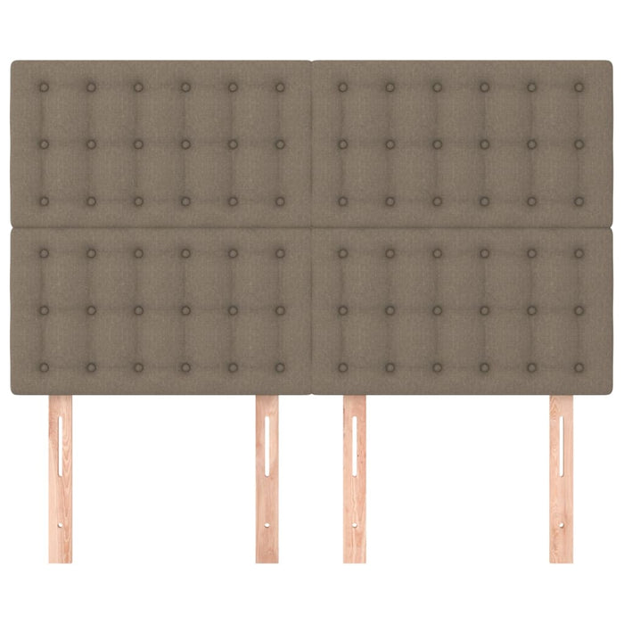 Tăblie de pat gri taupe 144x5x118/128 cm, material textil WALTI