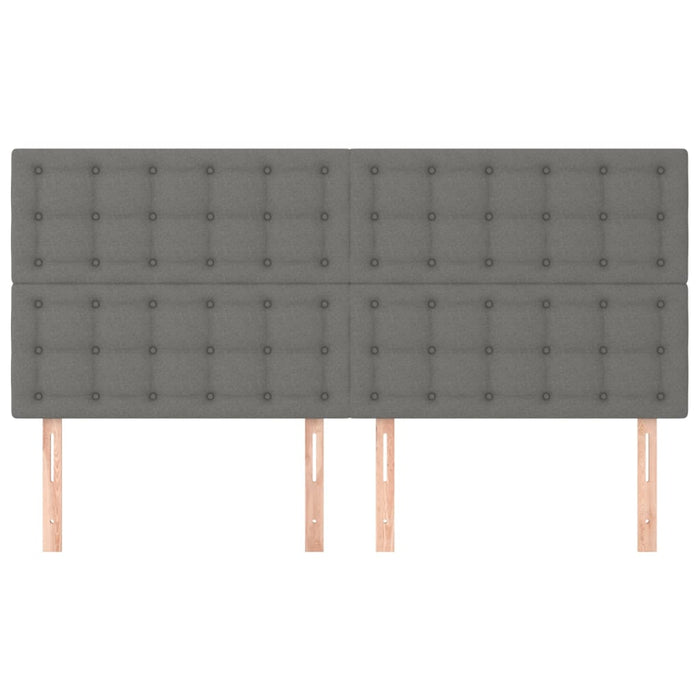 Tăblie de pat gri închis 160x5x118/128 cm, material textil WALTI