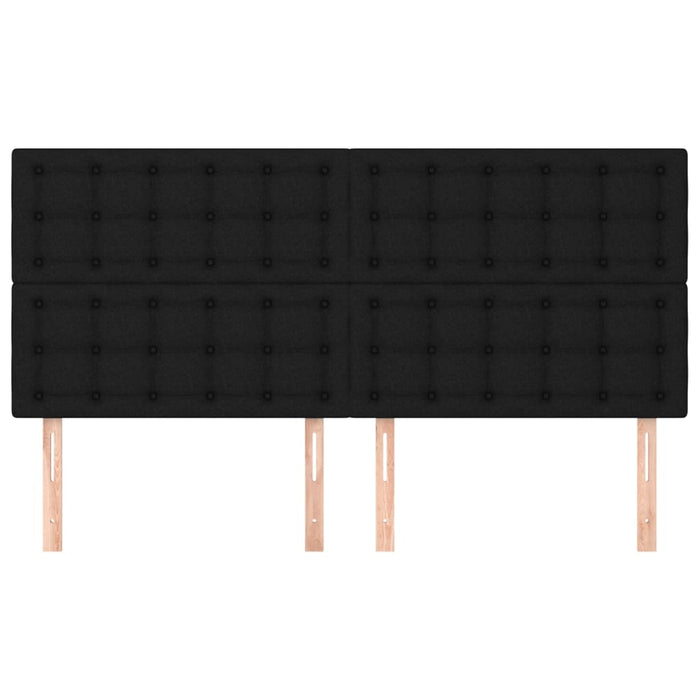 Tăblie de pat neagră 160x5x118/128 cm, material textil WALTI