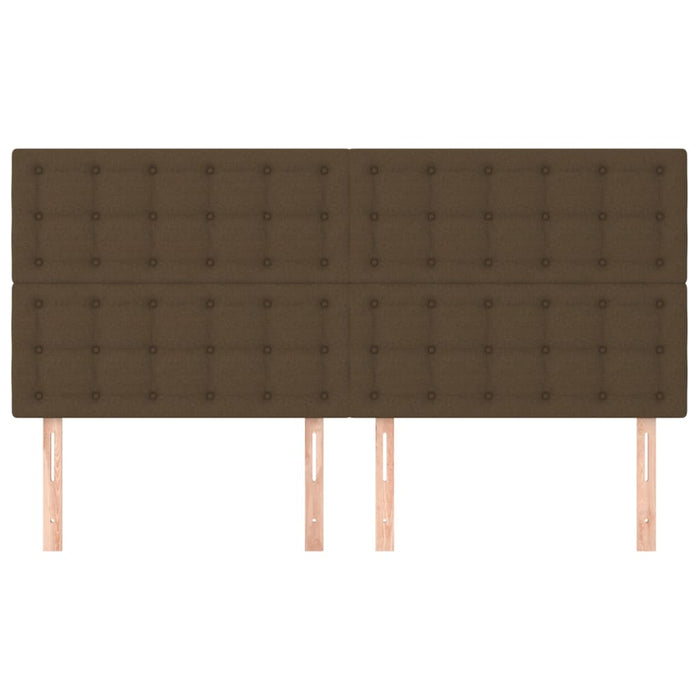 Tăblie de pat maro închis 160x5x118/128 cm, material textil WALTI