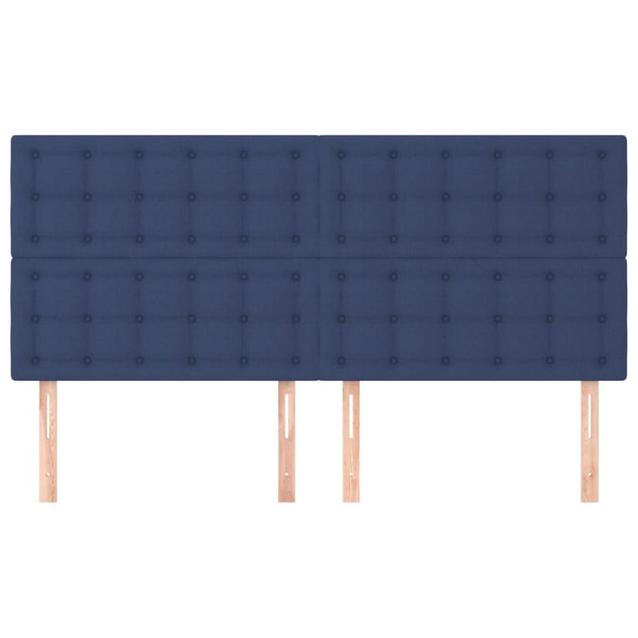Tăblie de pat albastră 160x5x118/128 cm, material textil WALTI