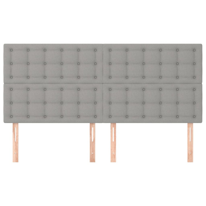 Tăblie de pat gri deschis 180x5x118/128 cm, material textil WALTI