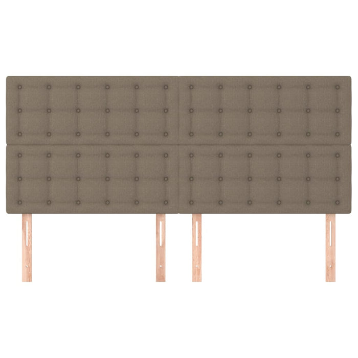 Tăblii de pat, 4 buc, gri taupe, 100x5x78/88 cm, textil - WALTI WALTI