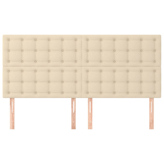 Tăblie de pat crem 200x5x118/128 cm, material textil WALTI