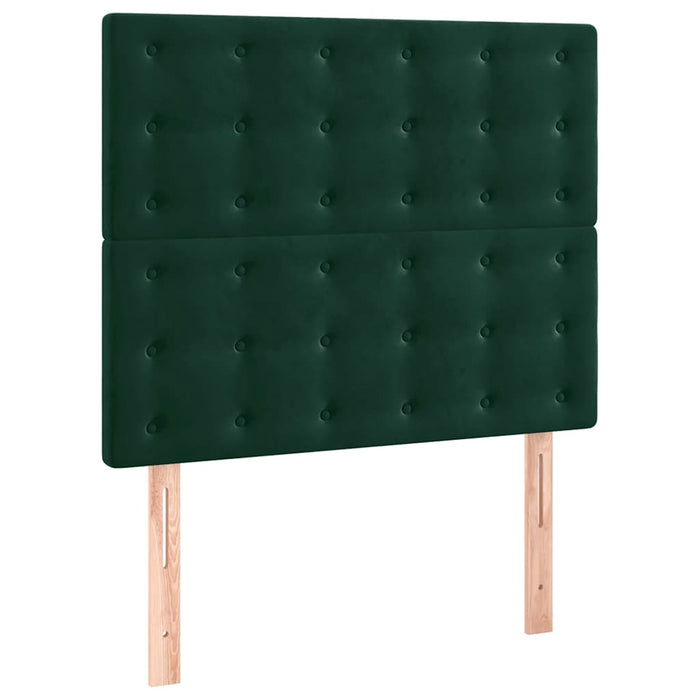 Tăblie de pat verde închis 80x5x118/128 cm catifea WALTI