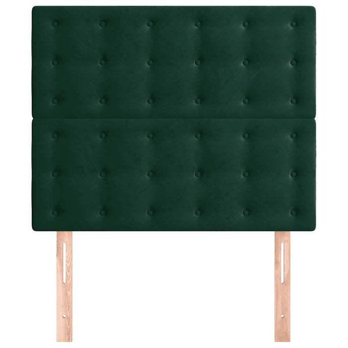Tăblie de pat verde închis 80x5x118/128 cm catifea WALTI