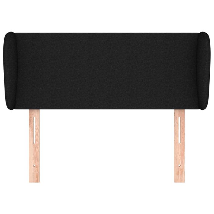 Tăblie de pat cu aripioare negru 83x23x78/88 cm material textil - WALTI WALTI
