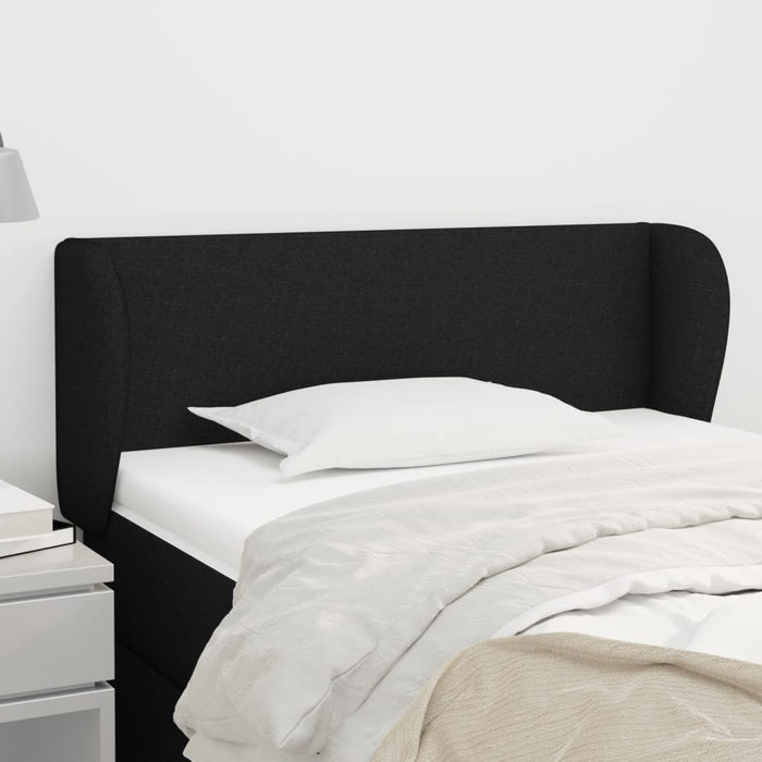 Tăblie de pat cu aripioare negru 83x23x78/88 cm material textil - WALTI WALTI