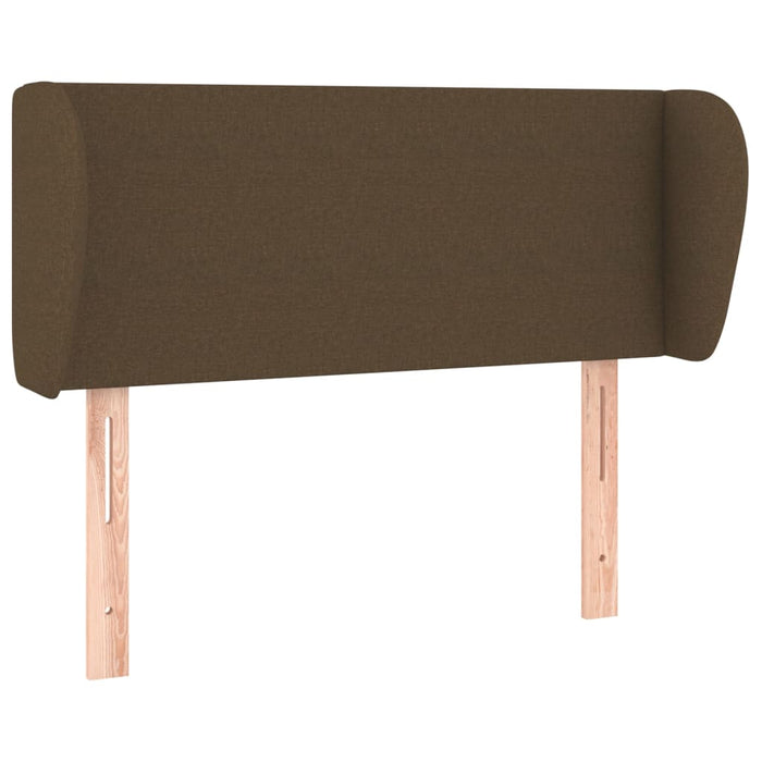 Tăblie de pat cu aripioare maro închis 83x23x78/88 cm textil WALTI