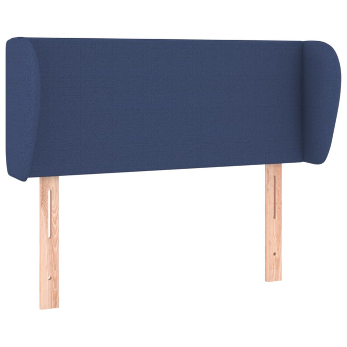 Tăblie de pat cu aripioare, albastru, 83x23x78/88 cm  textil WALTI