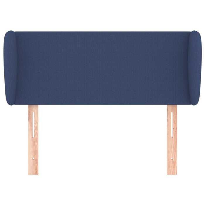 Tăblie de pat cu aripioare, albastru, 83x23x78/88 cm  textil WALTI