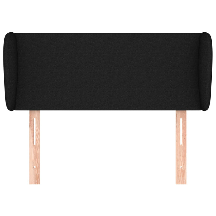 Tăblie de pat cu aripioare negru 93x23x78/88 cm textil - WALTI WALTI