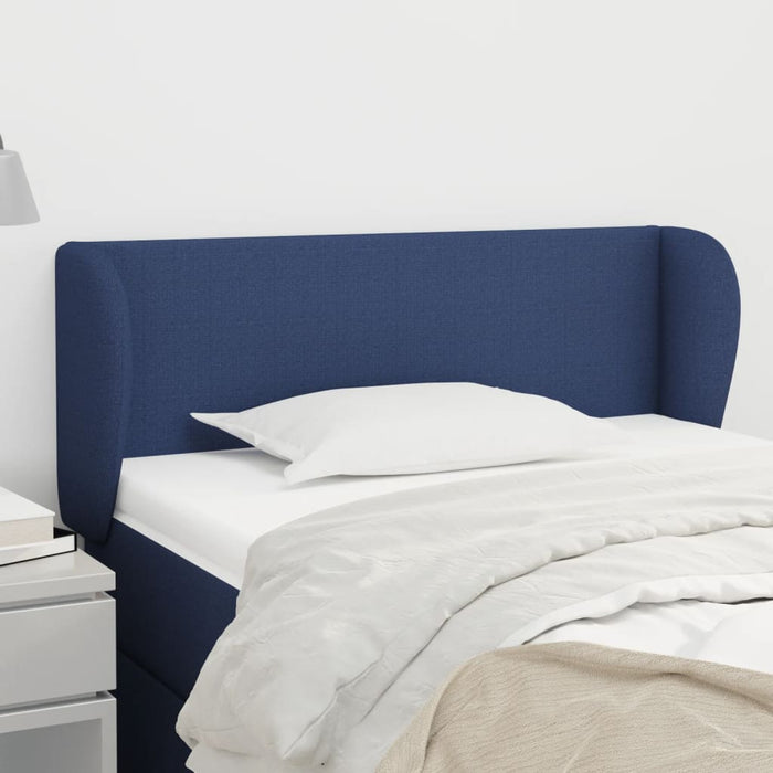 Tăblie de pat cu aripioare albastru 93x23x78/88 cm textil - WALTI WALTI
