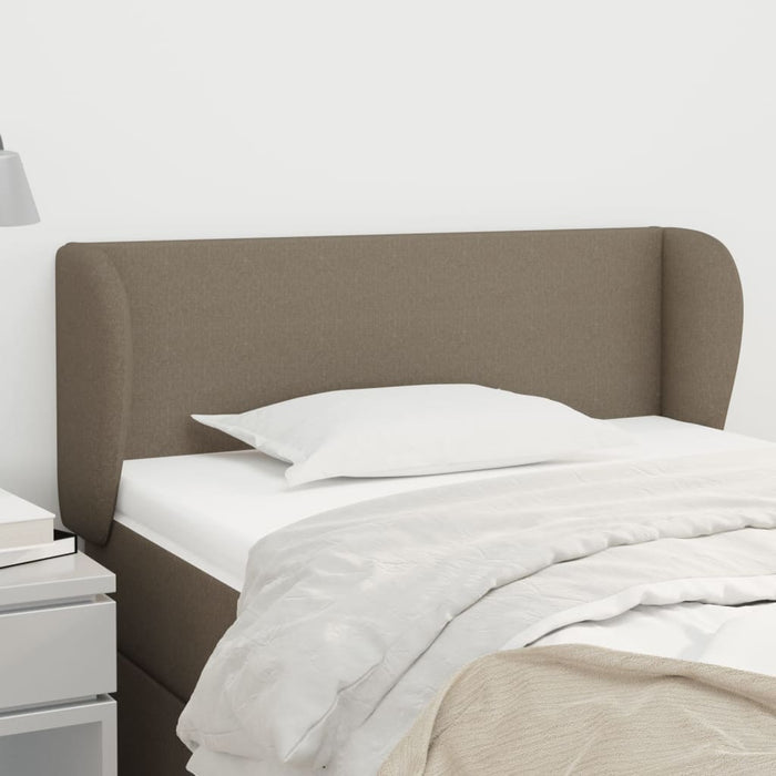 Tăblie de pat cu aripioare gri taupe 103x23x78/88 cm textil WALTI