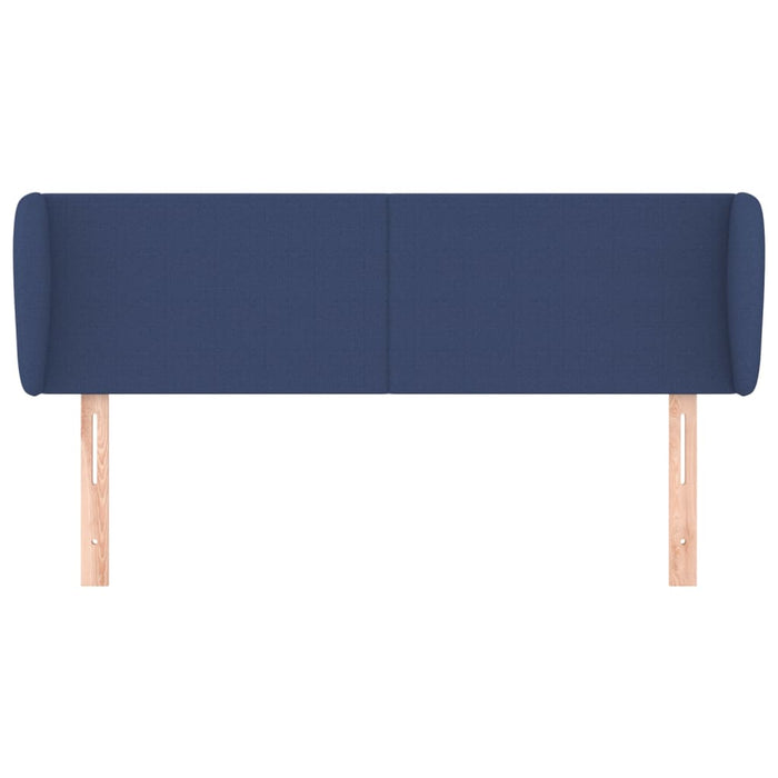 Tăblie de pat cu aripioare, albastru, 103x23x78/88 cm textil WALTI