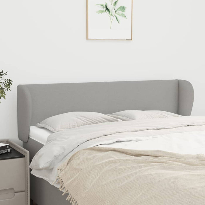 Tăblie de pat cu aripioare gri deschis 147x23x78/88 cm textil - WALTI WALTI