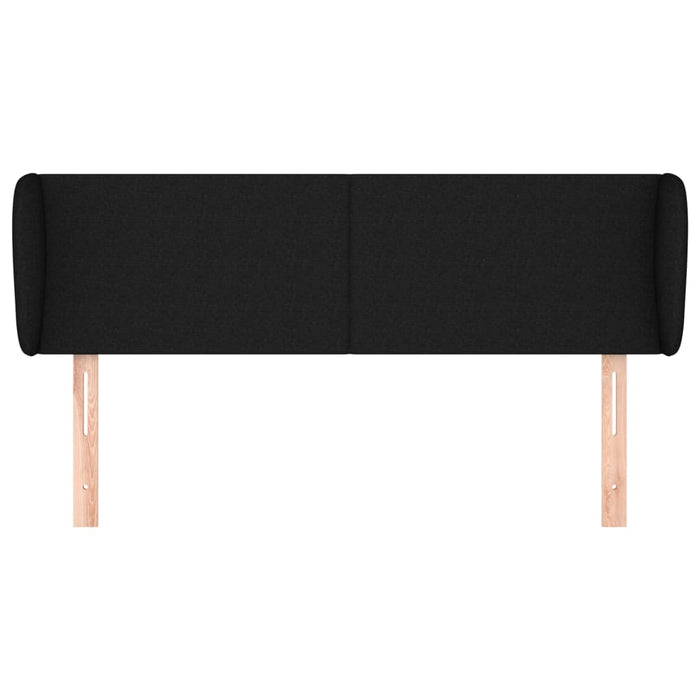 Tăblie de pat cu aripioare negru 147x23x78/88 cm textil - WALTI WALTI
