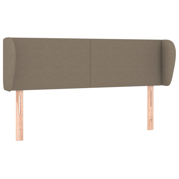 Tăblie de pat cu aripioare gri taupe 147x23x78/88 cm textil WALTI