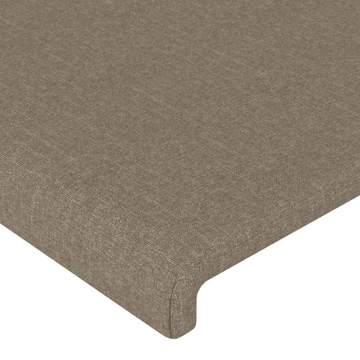 Tăblie de pat cu aripioare gri taupe 147x23x78/88 cm textil WALTI