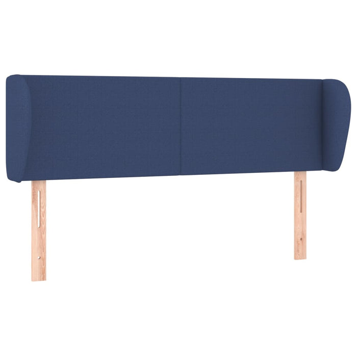 Tăblie de pat cu aripioare, albastru, 147x23x78/88 cm textil - WALTI WALTI