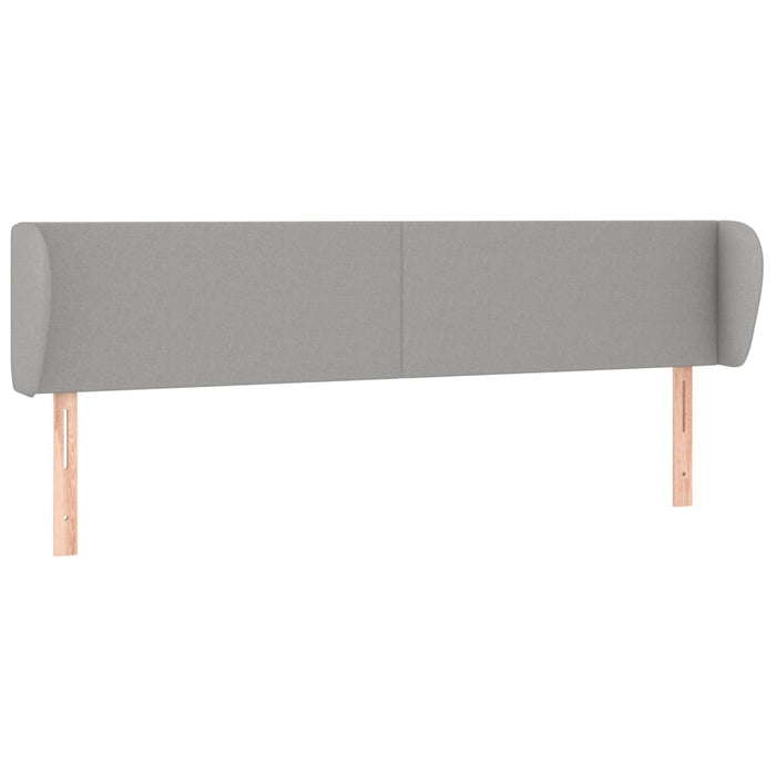 Tăblie de pat cu aripioare gri deschis 163x23x78/88 cm textil WALTI