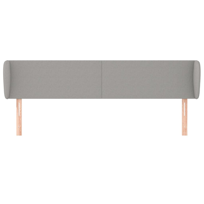 Tăblie de pat cu aripioare gri deschis 163x23x78/88 cm textil WALTI