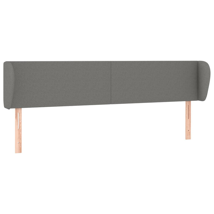 Tăblie de pat cu aripioare gri închis 163x23x78/88 cm textil WALTI