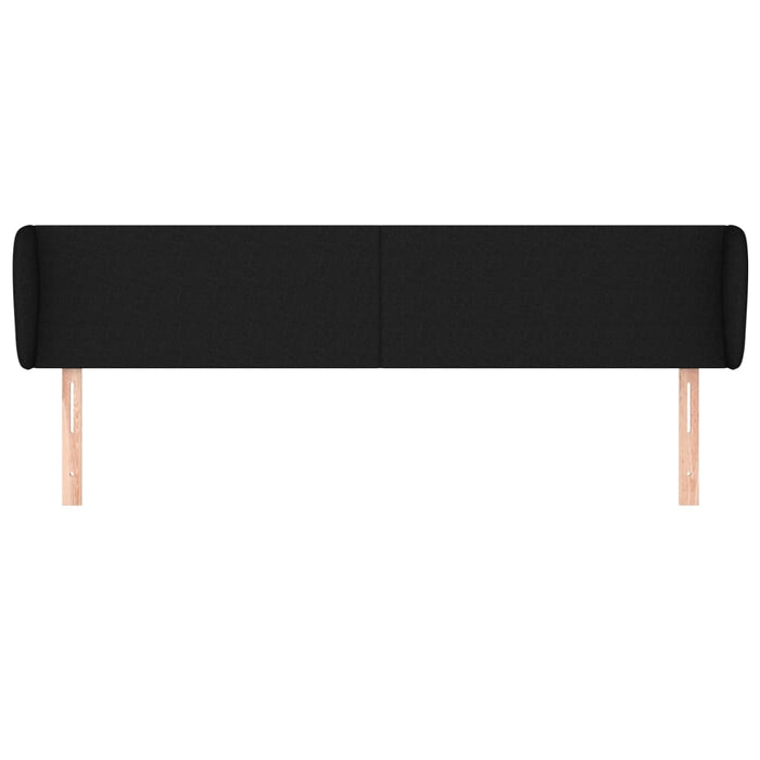Tăblie de pat cu aripioare negru 163x23x78/88 cm textil - WALTI WALTI