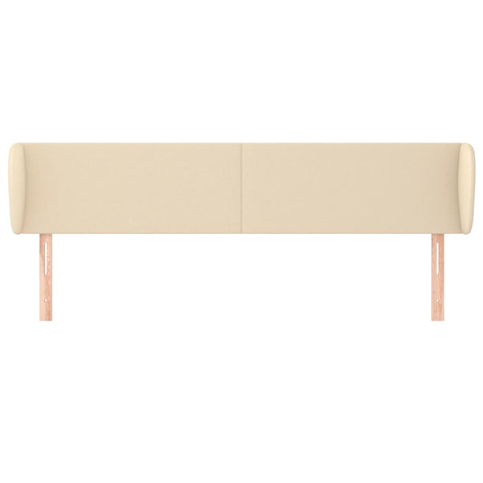 Tăblie de pat cu aripioare crem 163x23x78/88 cm material textil WALTI