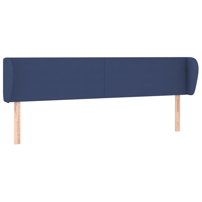 Tăblie de pat cu aripioare, albastru, 163x23x78/88 cm textil WALTI