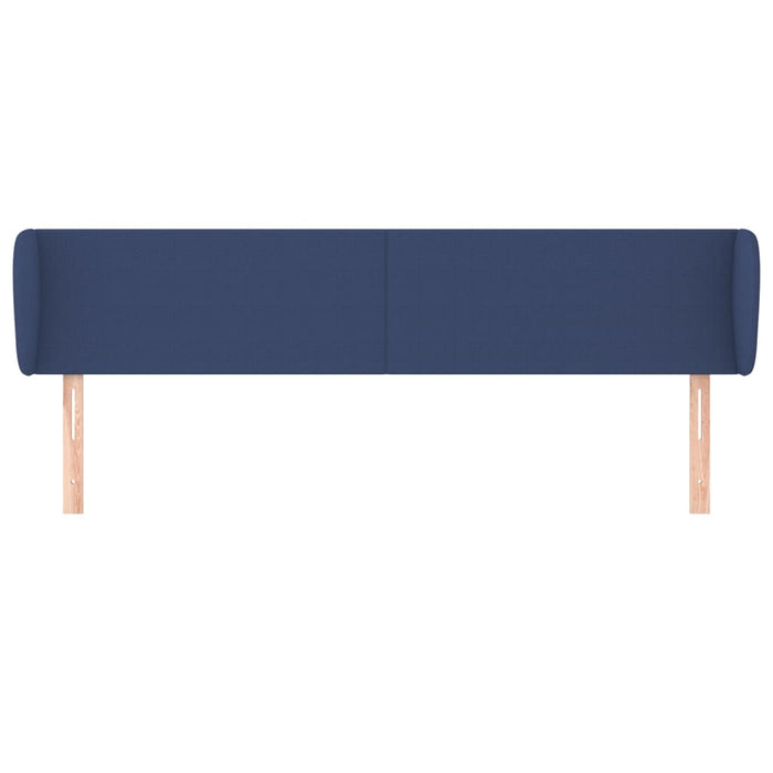 Tăblie de pat cu aripioare, albastru, 163x23x78/88 cm textil WALTI